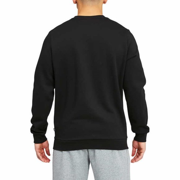 NWT Puma Men's Crew Neck Fleece Pullover Logo Sweatshirt Black Size M $40 CC163 - Picture 2 of 4